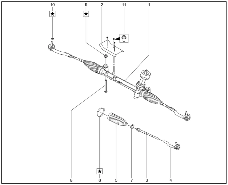 Механизм рулевой для XCITE X-Cross 7, Chery Tiggo 7 Pro
