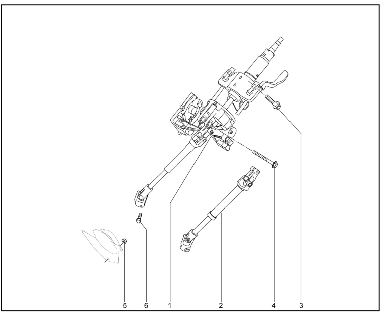 Вал рулевого управления (E1) для XCITE X-Cross 8, Chery Tiggo 8 Pro