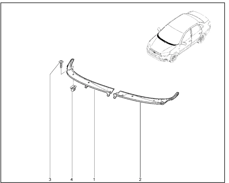Накладка рамы ветрового окна до 30.07.2018