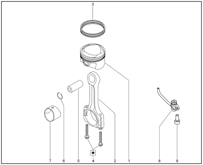 Поршень и шатун для XCITE X-Cross 8, Chery Tiggo 8 Pro