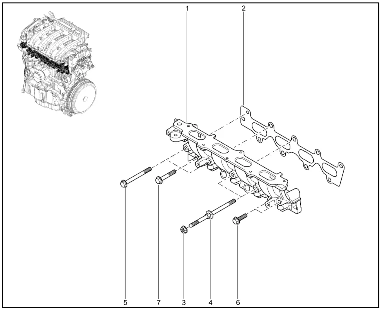 Труба впускная (K4M)