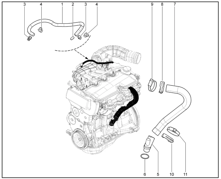 Вентиляция картера (P4M)(XGD)