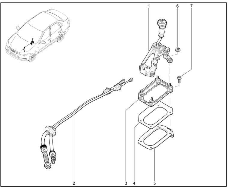 Привод механизма выбора передач (BVM5)