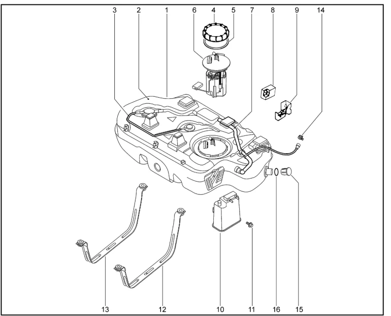 Бак топливный для XCITE X-Cross 7, Chery Tiggo 7 Pro