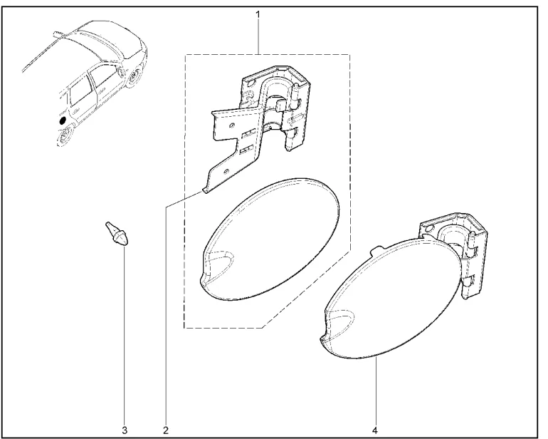 Крышка люка топливного бака
