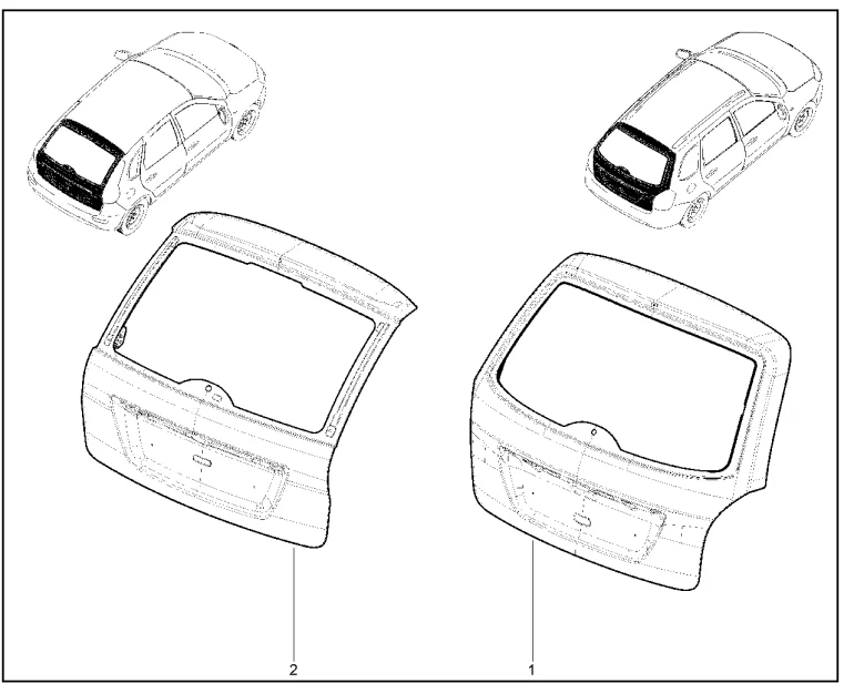 Дверь задка (хэтчбек, универсал)
