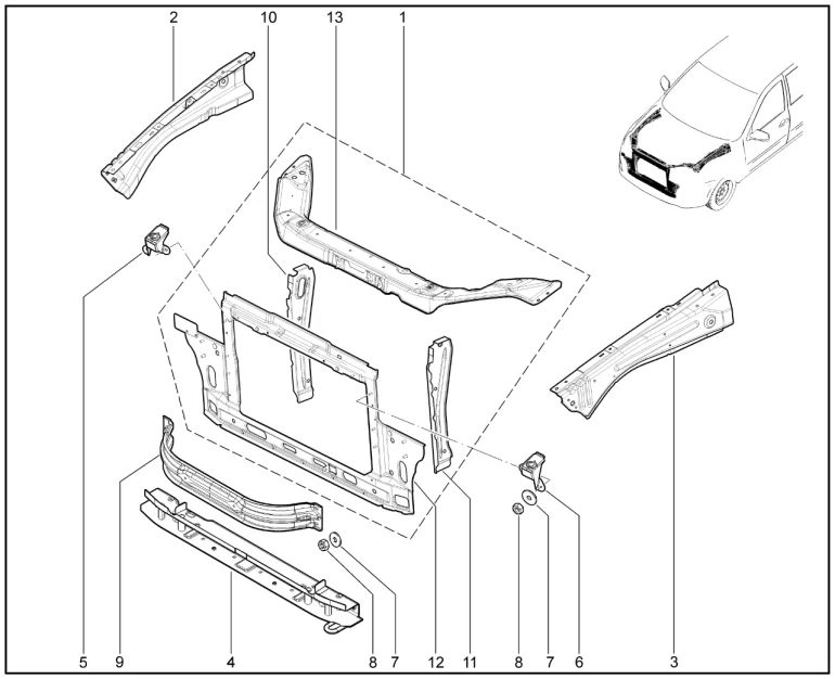 Элементы кузова передние
