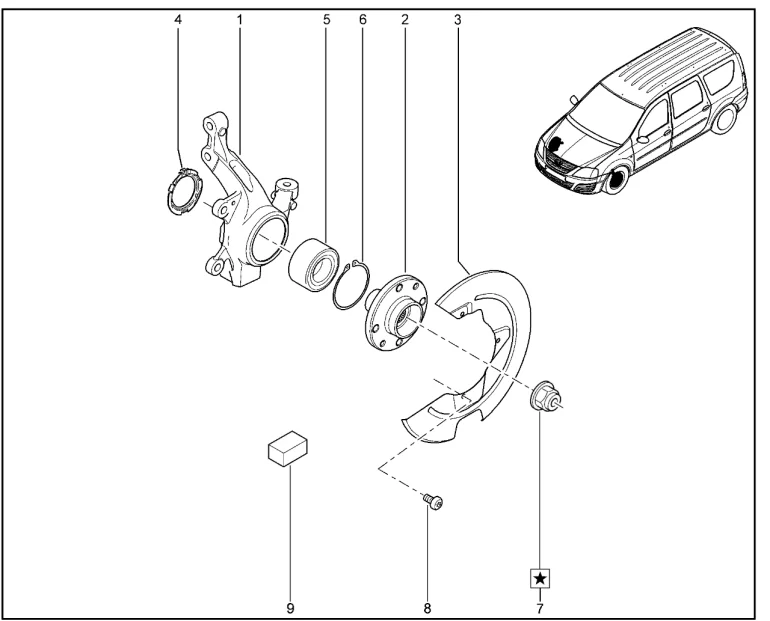 Ступица колеса переднего