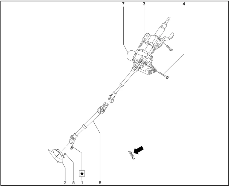 Вал рулевого управления для XCITE X-Cross 7, Chery Tiggo 7 Pro