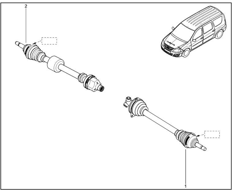 Привод передних колес (К4М,К7М)