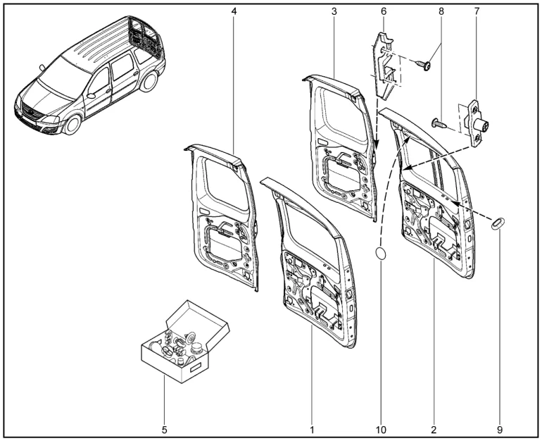 Двери задка