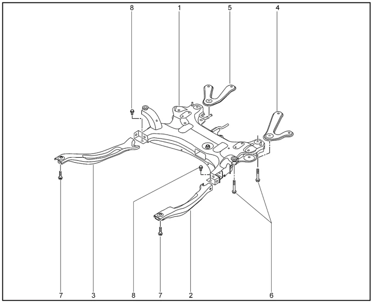 Подрамник передний для XCITE X-Cross 7, Chery Tiggo 7 Pro