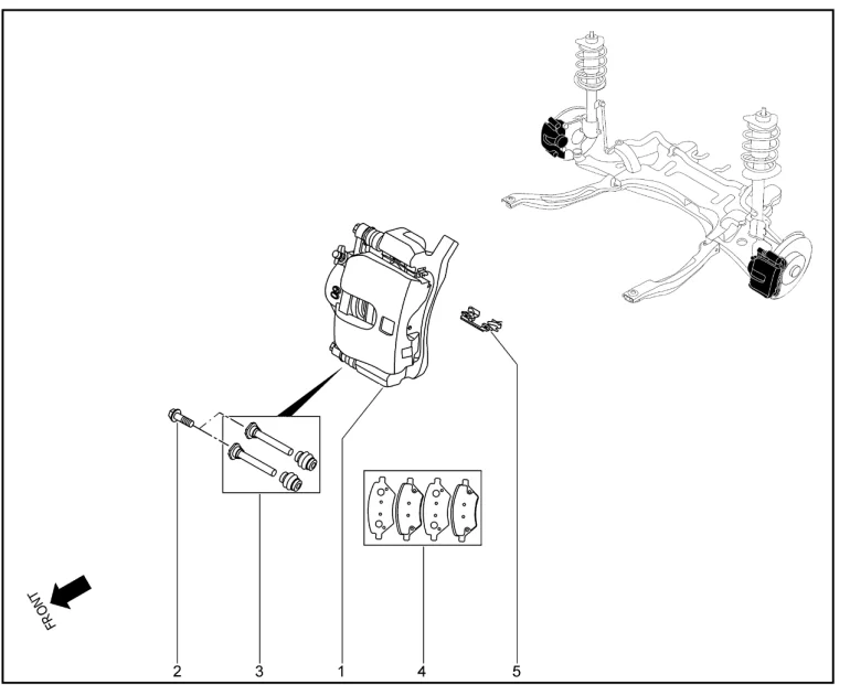 Тормоз передний (E1) для XCITE X-Cross 8, Chery Tiggo 8 Pro