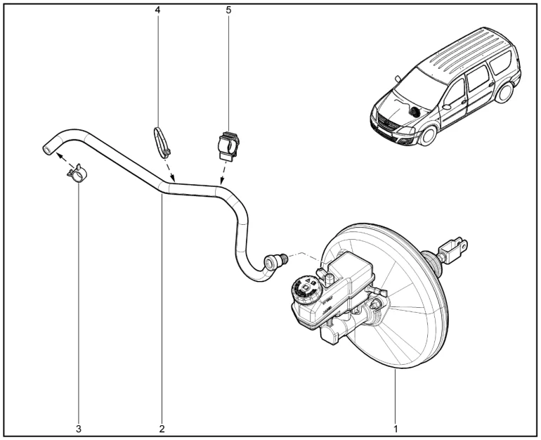 Усилитель тормозов вакуумный (P3M,P4M) (с 01.11.2023)