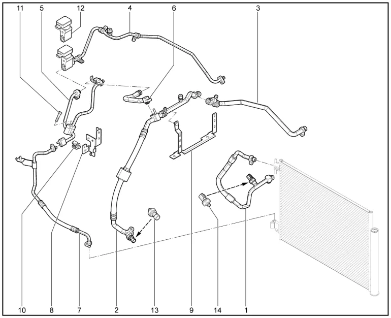 Трубопровод, шланги кондиционера (E-Largus)