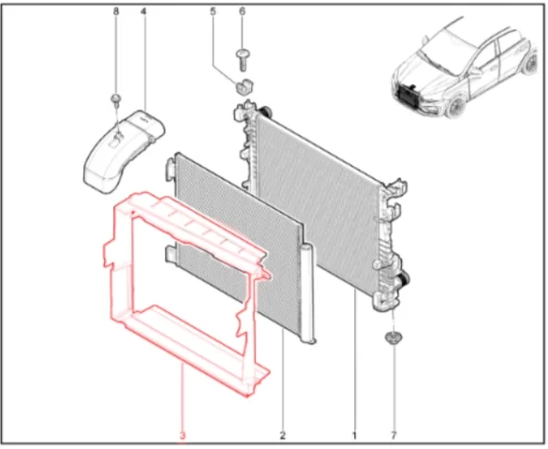 Направляющая воздушного потока для Lada Iskra