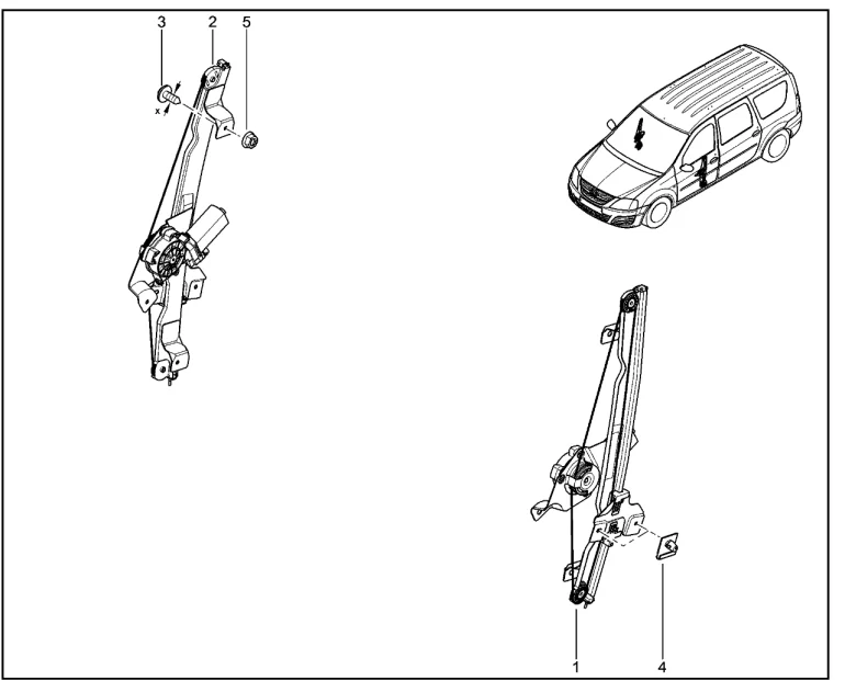 Электростеклоподъемники передних дверей