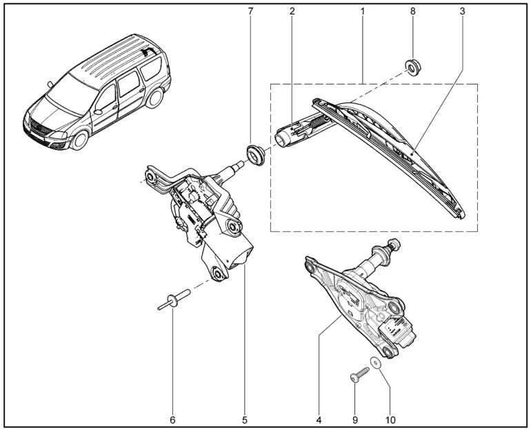 Стеклоочиститель задний