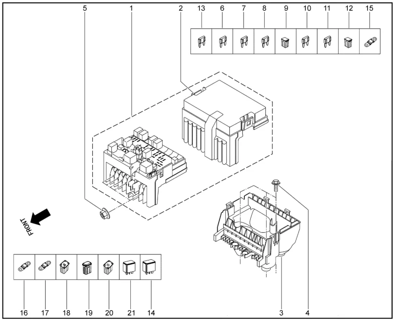 Блок монтажный для XCITE X-Cross 8, Chery Tiggo 8 Pro