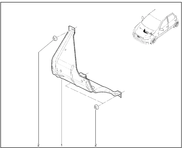 Кожух защитный чехла рейки рулевого механизма
