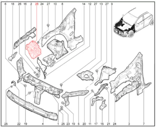 Брызговик переднего крыла правый для Lada Iskra