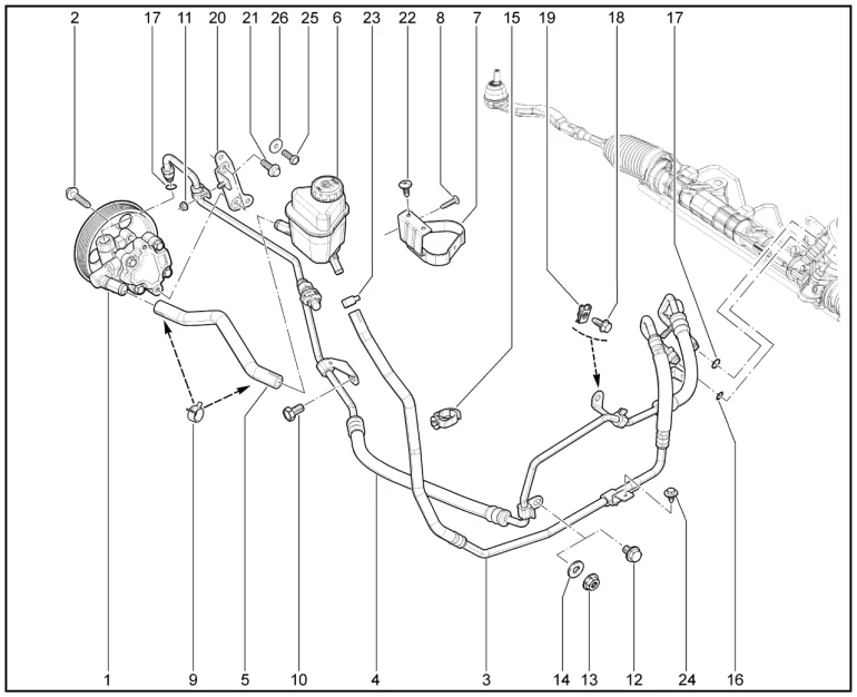 Система гидроусилителя рулевого управления (P3M,P4M)(FL)