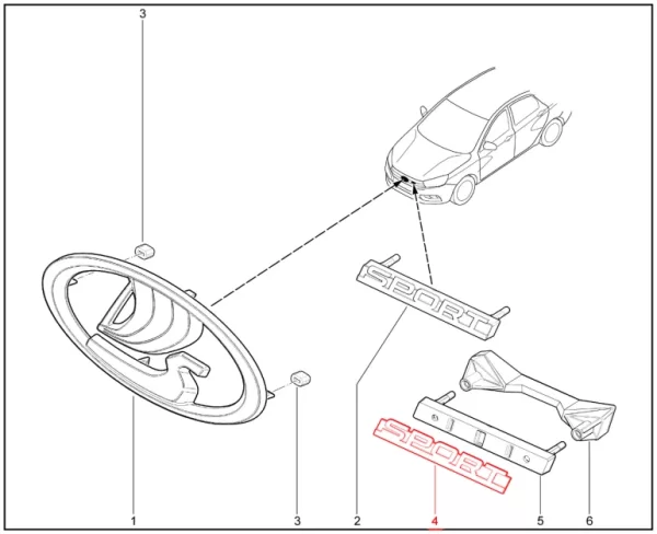Орнамент дополнительный Sport Black (Черный)