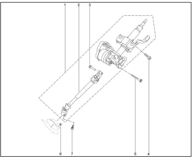 Вал рулевого управления (E2, E3) для XCITE X-Cross 8, Chery Tiggo 8 Pro
