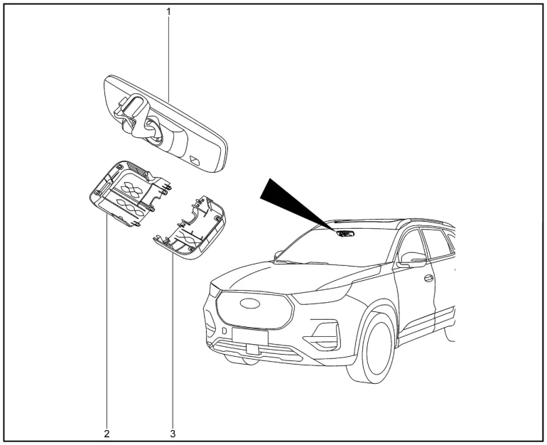 Зеркало заднего вида внутреннее для XCITE X-Cross 8, Chery Tiggo 8 Pro