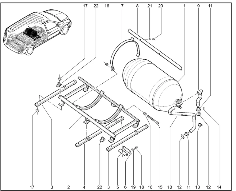 Баллон газовый (фургон)