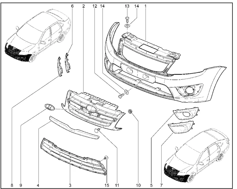 Бампер передний до 30.07.2018