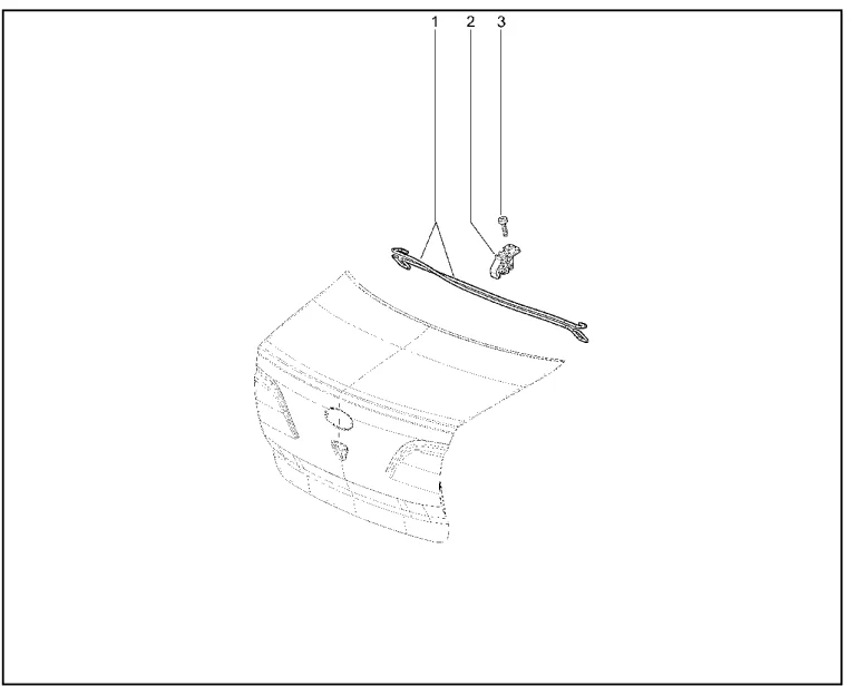 Торсион крышки багажника (седан)