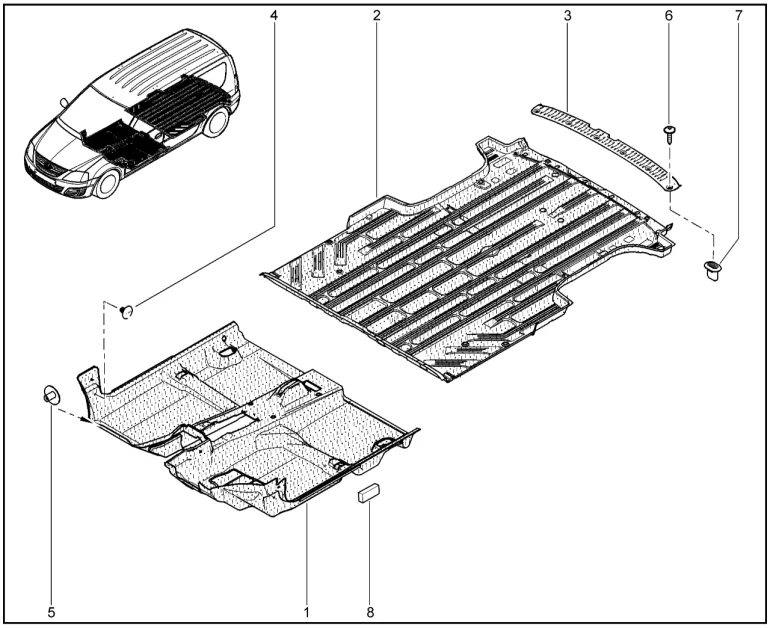 Ковер пола (фургон)
