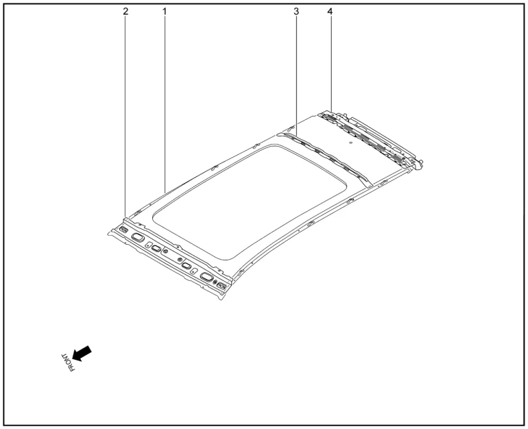 Панель крыши E3 для XCITE X-Cross 8, Chery Tiggo 8 Pro