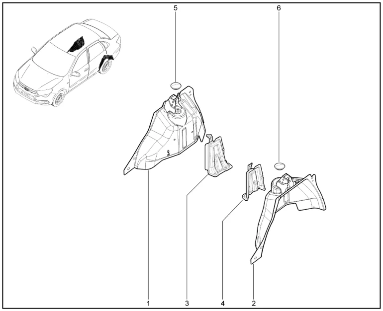 Арки задних колес