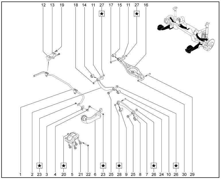 Рычаги задней подвески для XCITE X-Cross 7, Chery Tiggo 7 Pro