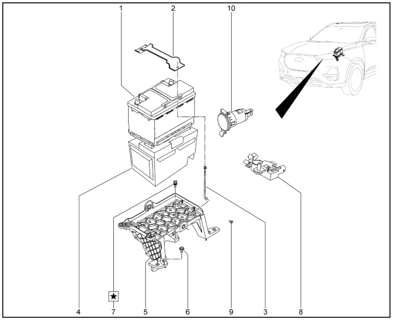 Батарея аккумуляторная для XCITE X-Cross 8, Chery Tiggo 8 Pro