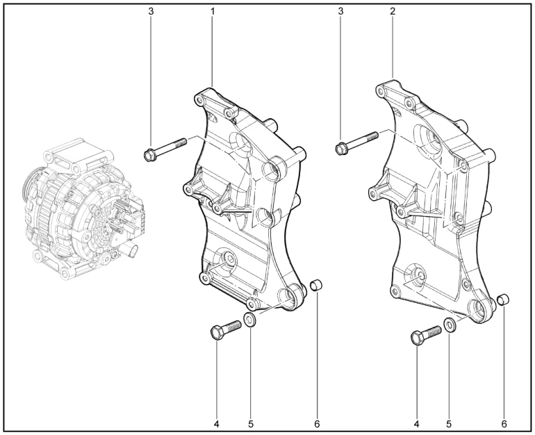Кронштейн генератора (P3M,P4M,P4P)(с КУ)