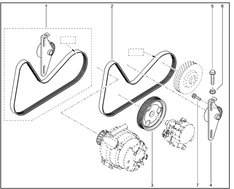 Ремень привода вспомогательных агрегатов (K7M без КУ, с ГУР)
