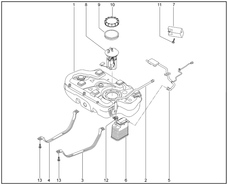 Бак топливный (передний привод TR4X2) для XCITE X-Cross 8, Chery Tiggo 8 Pro