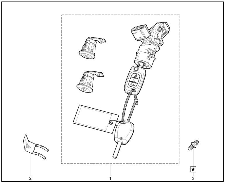 Выключатель зажигания (FL)(фургон)