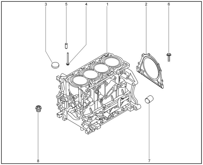 Блок цилиндров для XCITE X-Cross 8, Chery Tiggo 8 Pro