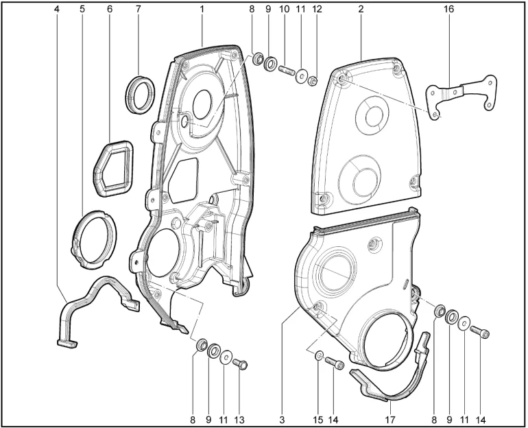 Крышки защитные ремня ГРМ (P3M,P3P)