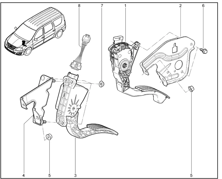 Педаль акселератора (P3M,P4M)