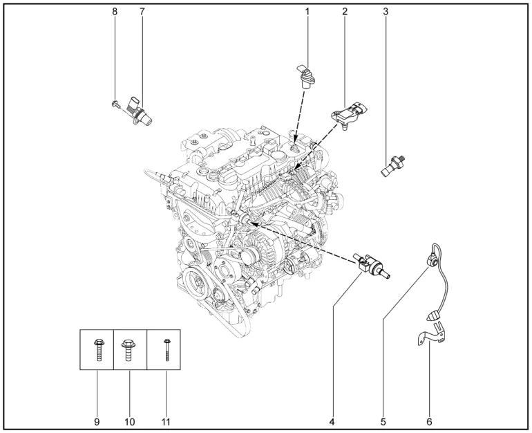 Датчики управления двигателем для XCITE X-Cross 8, Chery Tiggo 8 Pro