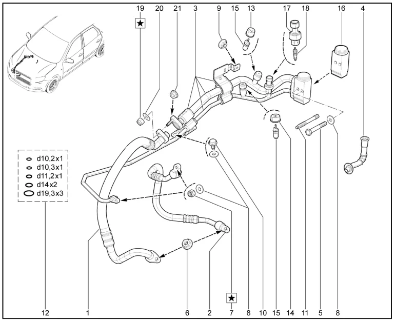 Трубопровод, шланги кондиционера