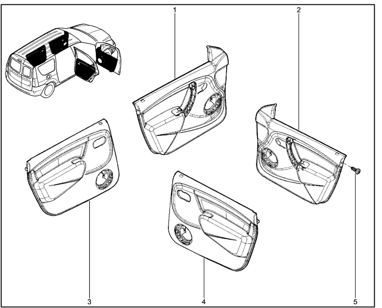 Обивки дверей (в сборе) (универсал)