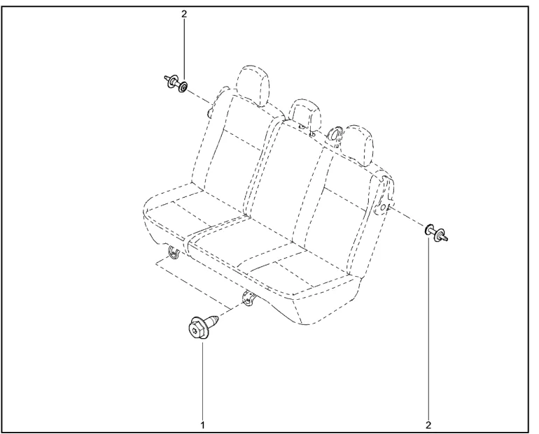 Фиксатор сидений второго ряда
