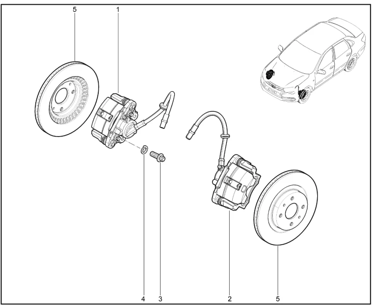 Тормоз передний в сборе