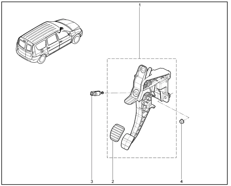 Педаль сцепления (P3M,P4M)